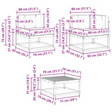 vidaXL Outdoor sofa set 8 pcs Natural Solid Acacia Wood