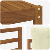 vidaXL Outdoor Sofa Set 4 pcs Natural Solid Acacia Wood