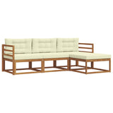 vidaXL Outdoor Sofa Set 4 pcs Natural Solid Acacia Wood