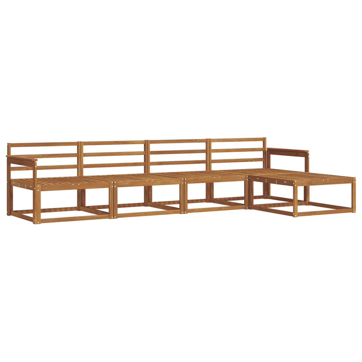 vidaXL Salon de jardin 5 pcs Bois d'acacia massif naturel