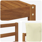 vidaXL Ensemble canapé d'extérieur 5 pcs Bois d'acacia massif naturel