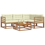 vidaXL Ensemble canapé d'extérieur 5 pcs Bois d'acacia massif naturel