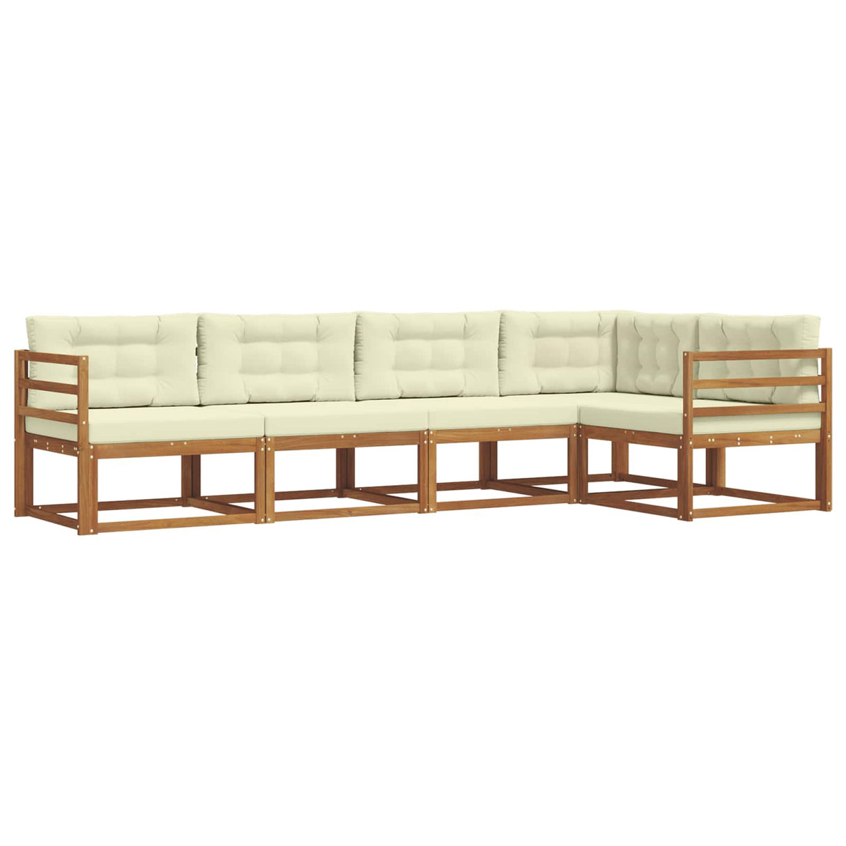 vidaXL Outdoor Sofa Set 5 pcs Natural Solid Acacia Wood