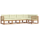 vidaXL Outdoor Sofa Set 5 pcs Natural Solid Acacia Wood