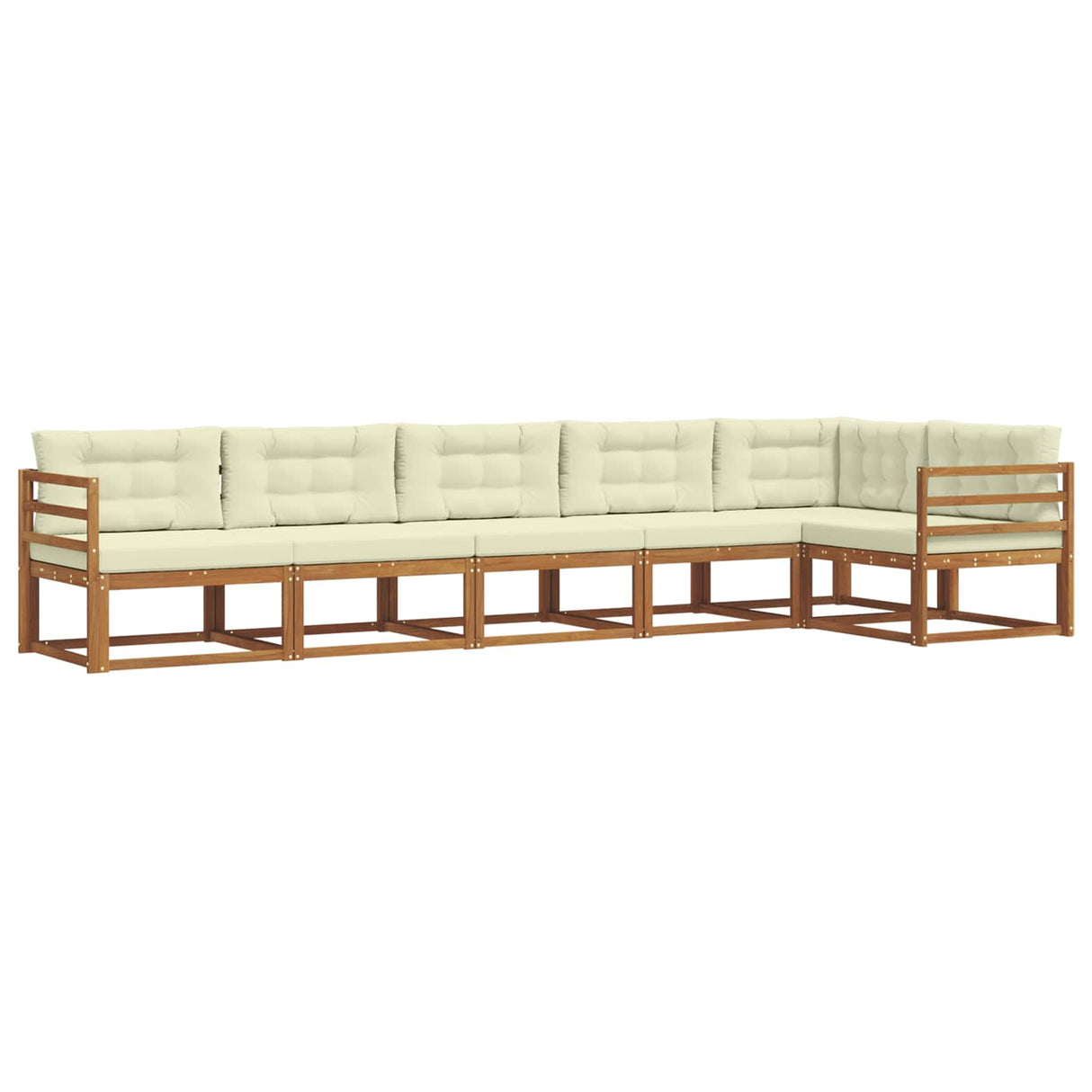 vidaXL Outdoor Lounge Set 6 pcs Natural Solid Acacia Wood