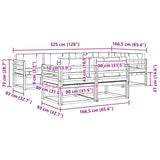 vidaXL Ensemble de 7 bancs de jardin en bois d'acacia massif Naturel