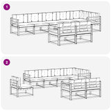 vidaXL Salon de jardin 8 pcs Bois d'acacia massif Naturel