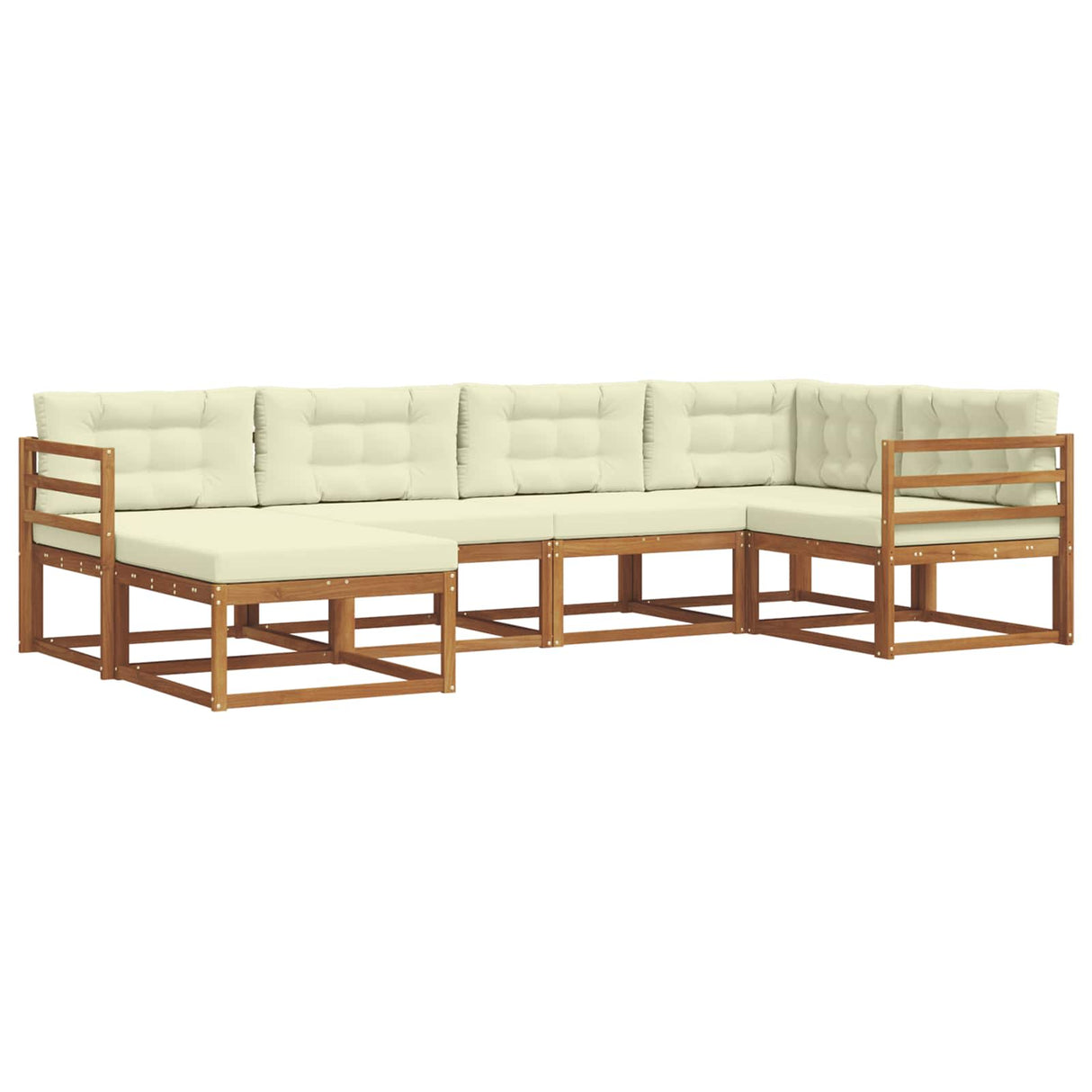 vidaXL Ensemble salon de jardin 6 pcs Bois d'acacia massif Naturel