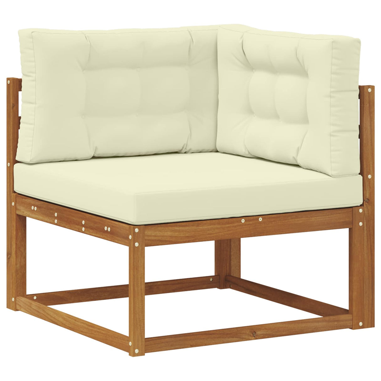 vidaXL Salon de jardin 7 pcs Bois d'acacia massif Naturel