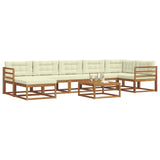 vidaXL Buiten bank set 8 pcs Naturel Massief Acacia Hout