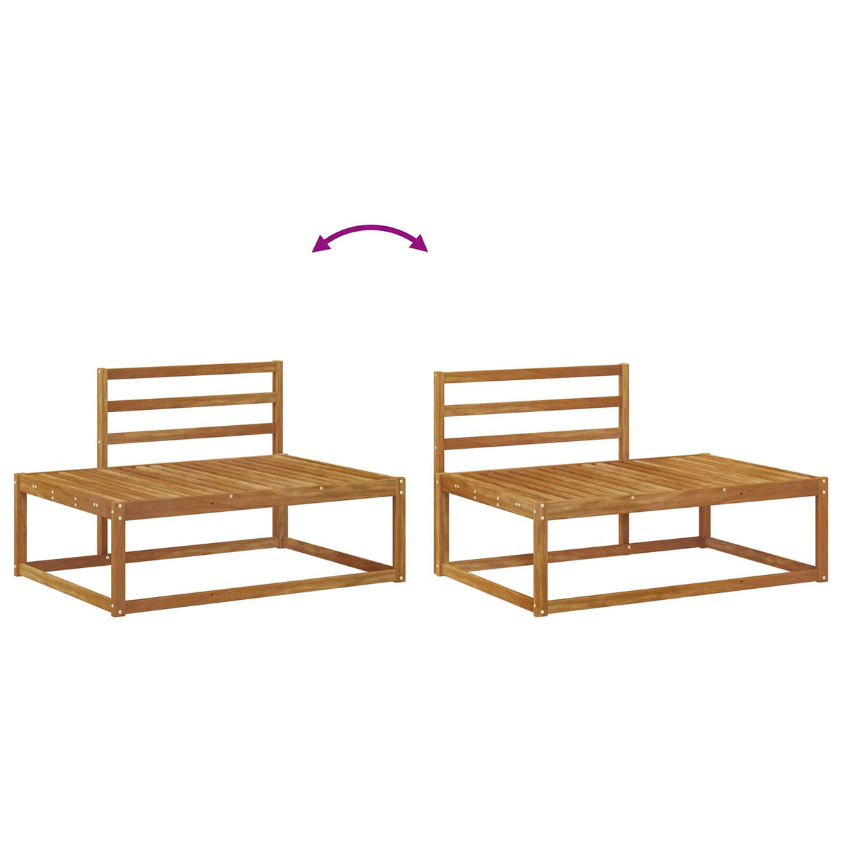 vidaXL Ensemble de salon de jardin 6 pcs Bois d'acacia massif naturel