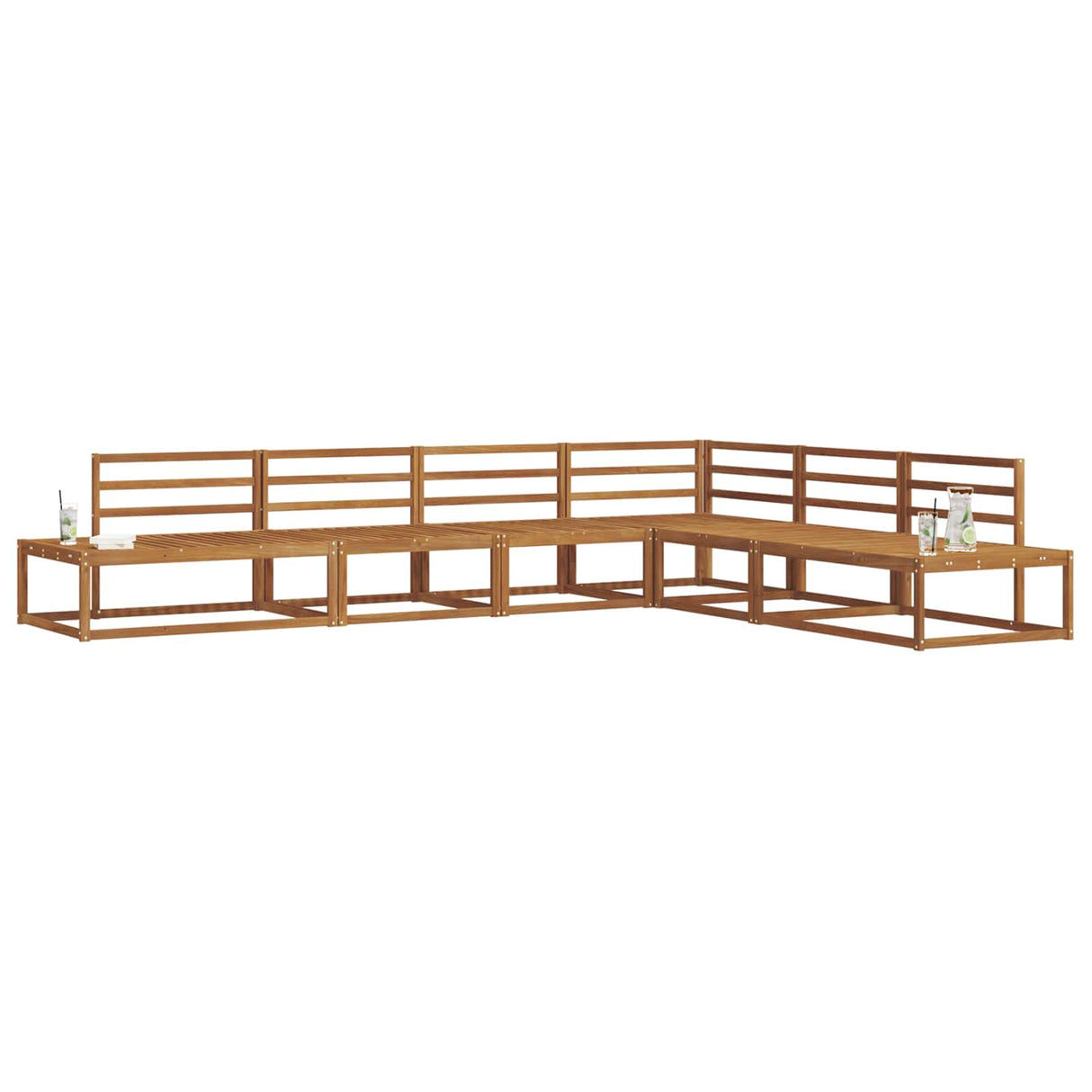 vidaXL Ensemble de salon de jardin 6 pcs Bois d'acacia massif naturel