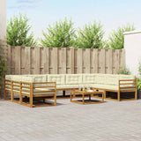 vidaXL Buiten bank set 10 pcs Naturel Massief Acacia Hout