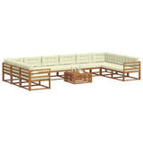 vidaXL Buiten bank set 11 pcs Naturel Massief Acacia Hout