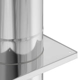 vidaXL Schouw Verlengstuk Zilver 25 x 25 x 65 cm Roestvrij staal