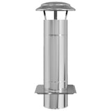 vidaXL Schouw Verlengstuk Zilver 25 x 25 x 65 cm Roestvrij staal