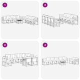 vidaXL Ensemble de banque de construction avec ustensiles 9 pcs Naturel et Crème