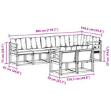vidaXL Ensemble de banque de construction avec ustensiles 8 pcs Naturel et Crème