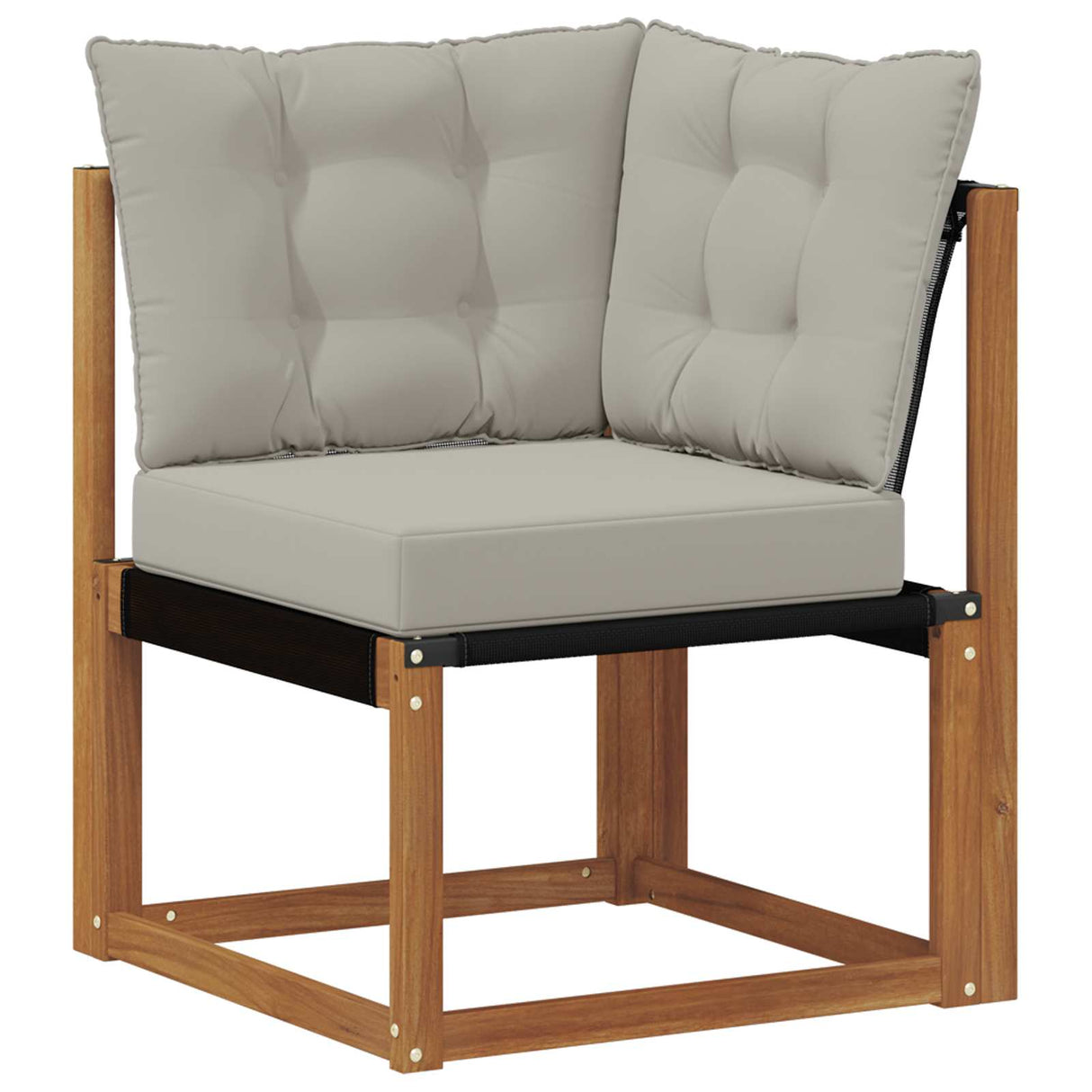 vidaXL Outdoor Sofa Set 10 pcs Natural and Cream Solid Acacia Wood