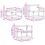 vidaXL Outdoor Sofa Set 18 pcs Natural and Cream Solid Acacia Wood