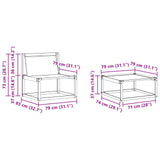 vidaXL Outdoor Sofa Set with Cushions 6 pcs Natural and Cream