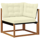 vidaXL Outdoor Sofa Set 24 pcs Natural and Cream Solid Acacia Wood