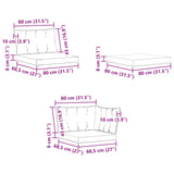 vidaXL Outdoor Sofa Set 24 pcs Natural and Cream Solid Acacia Wood