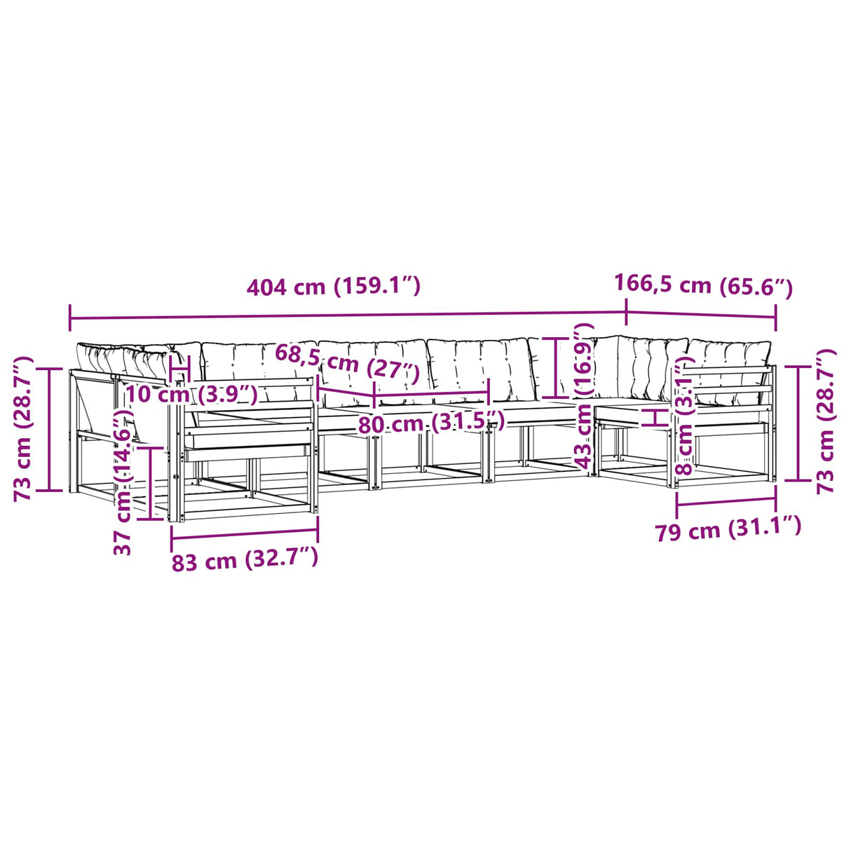 vidaXL Ensemble de banque de construction avec ustensiles 7 pcs Naturel et Crème