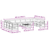 vidaXL Outdoor Sofa Set with Cushions 11 pcs Natural and Cream
