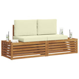 vidaXL Buiten bank set 2 Stuk Naturel 182,5 x 63 x 73 cm