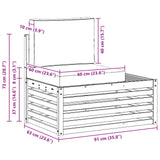 vidaXL Buiten bank set 2 Stuk Naturel 182,5 x 63 x 73 cm
