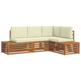 vidaXL Buiten bank set 4 Stuk Naturel Massief Acacia Hout