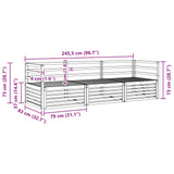 vidaXL Outdoor Sofa Set 3 pcs Natural