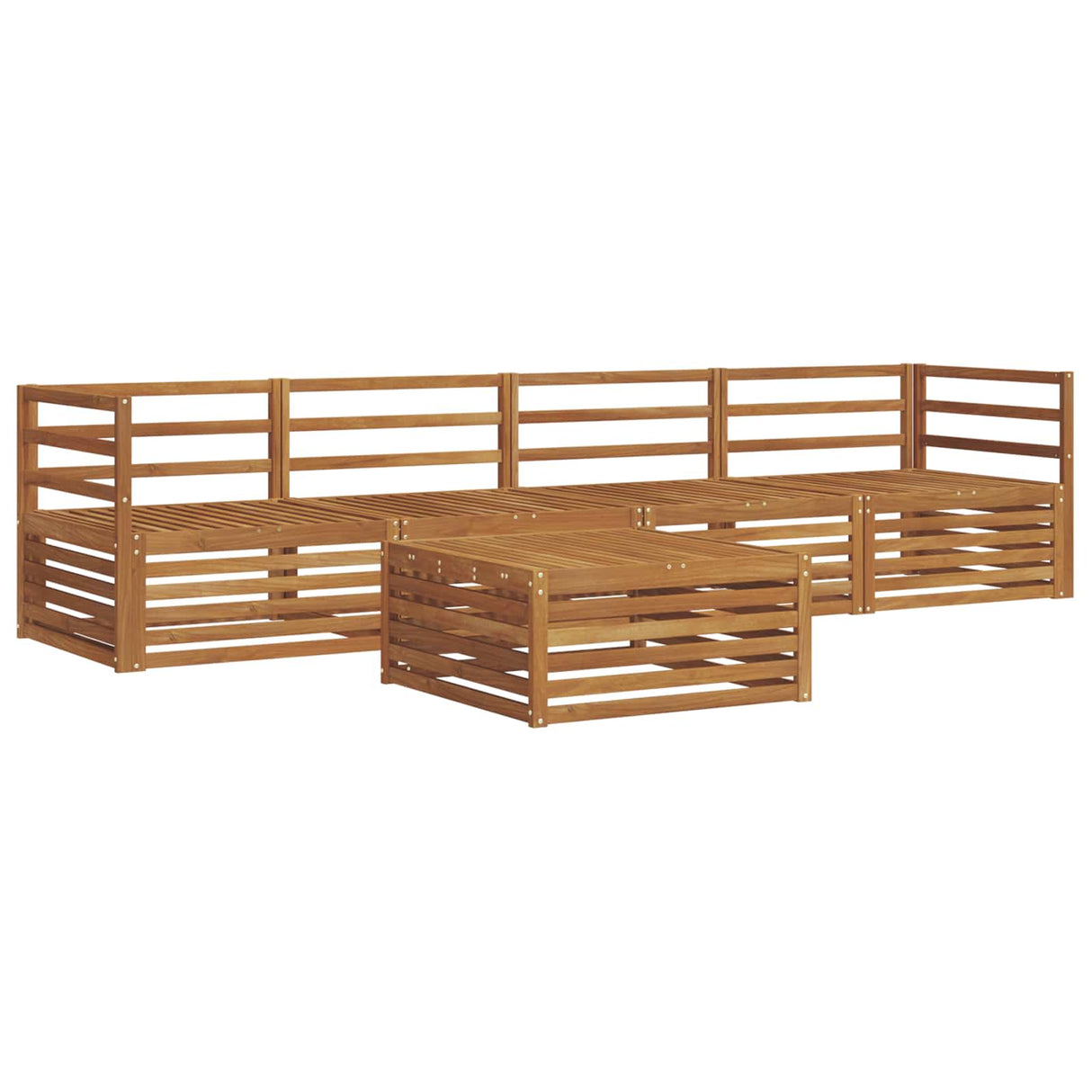 vidaXL Outdoor Sofa Set 5 pcs Natural