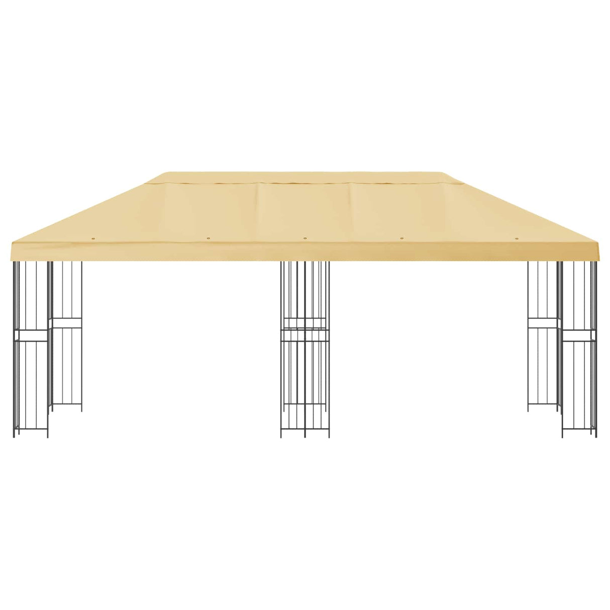 vidaXL Paviljoen met zijwanden 6 x 3 m Beige Polyester en Staal 190