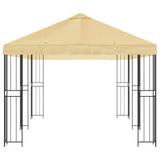 vidaXL Paviljoen met zijwanden 6 x 3 m Beige Polyester en Staal 190