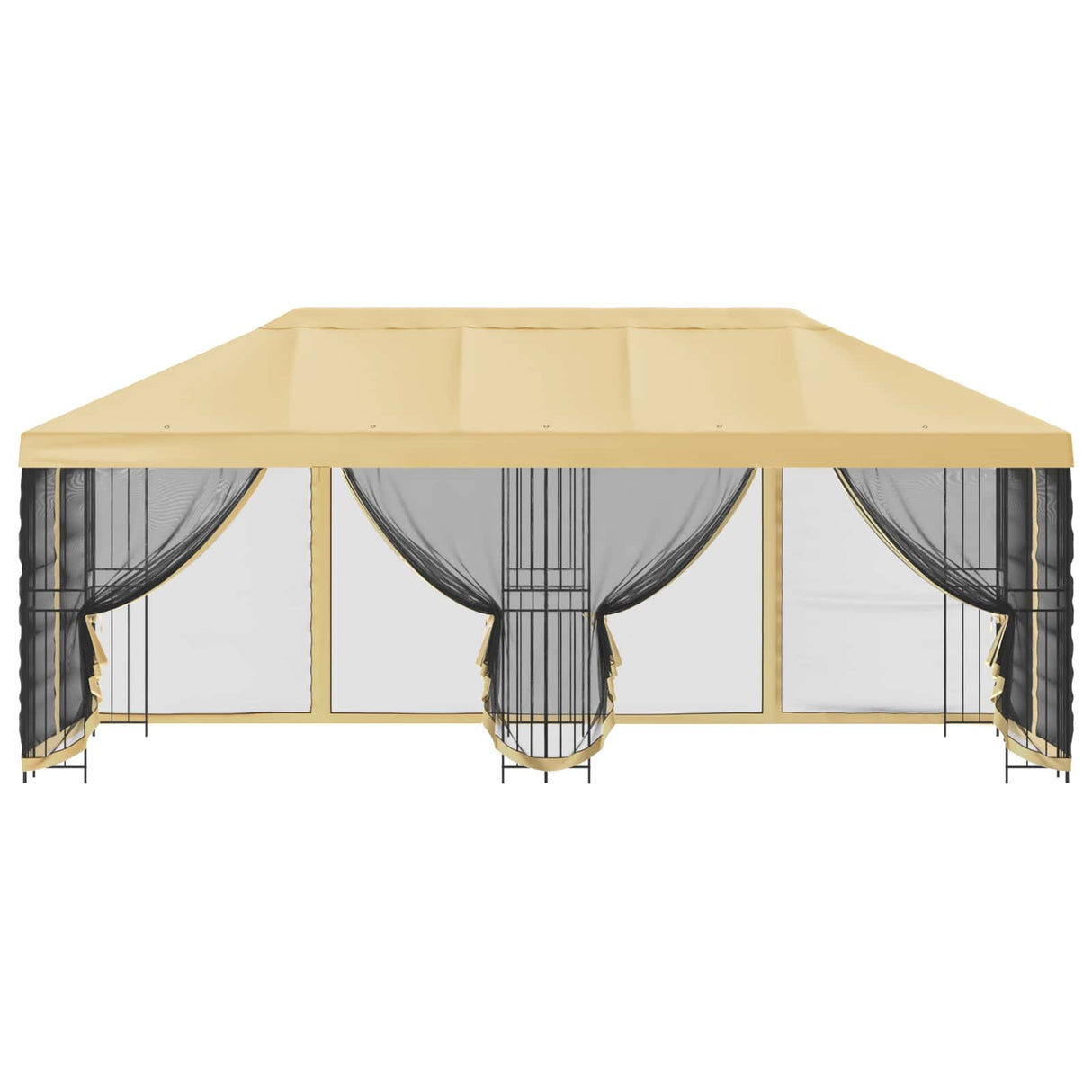 vidaXL Paviljoen met zijwanden 6 x 3 m Beige Polyester en Staal 190