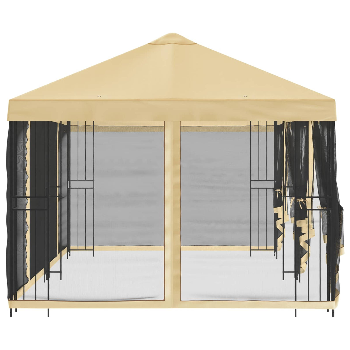 vidaXL Paviljoen met zijwanden 6 x 3 m Beige Polyester en Staal 190
