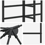 vidaXL Gazebo Frame 6 x 3 m Zwart Staal