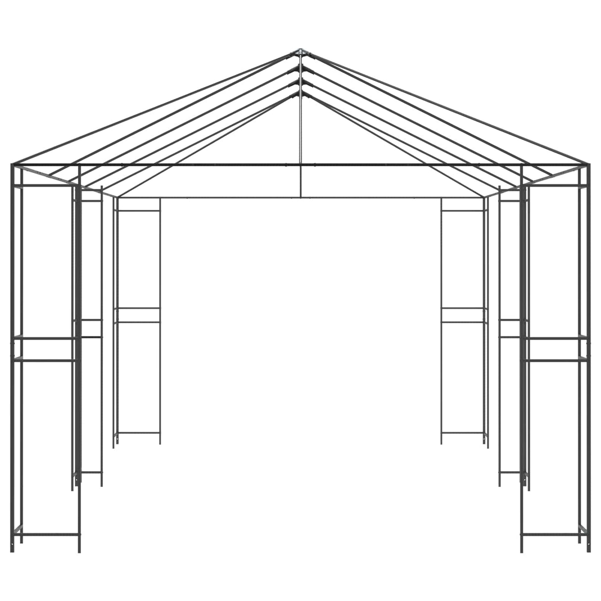 vidaXL Gazebo Frame 6 x 3 m Zwart Staal