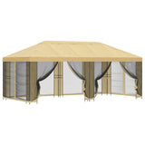 vidaXL Paviljoen met zijwanden 6 x 3 m Beige Polyester en Staal 190