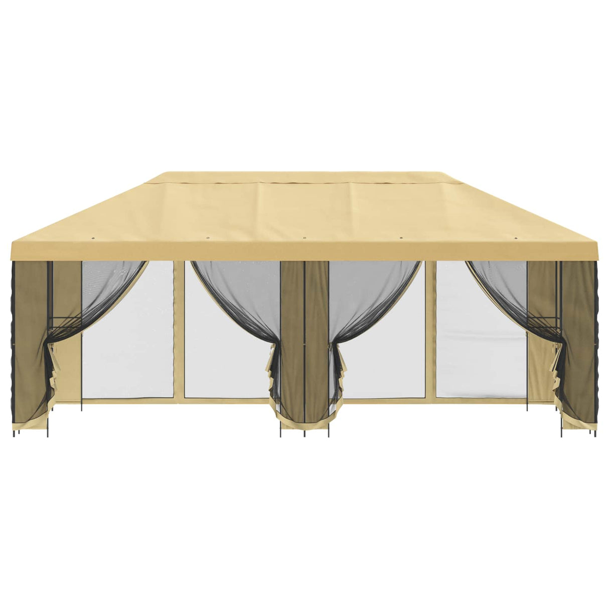 vidaXL Paviljoen met zijwanden 6 x 3 m Beige Polyester en Staal 190