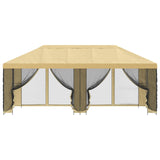 vidaXL Paviljoen met zijwanden 6 x 3 m Beige Polyester en Staal 190