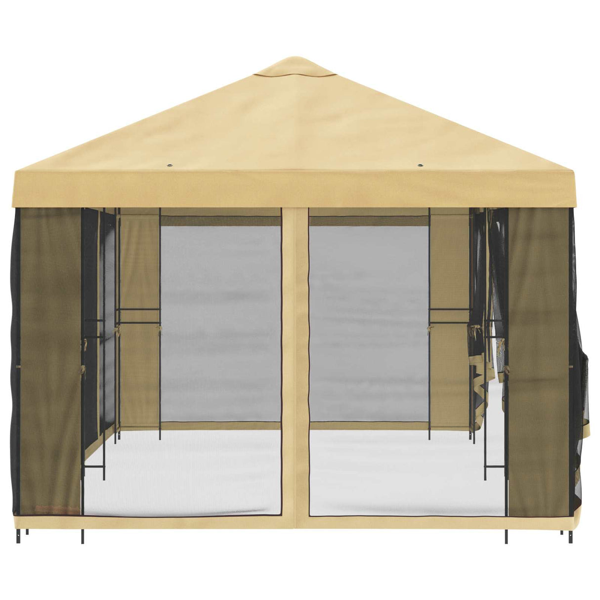 vidaXL Paviljoen met zijwanden 6 x 3 m Beige Polyester en Staal 190