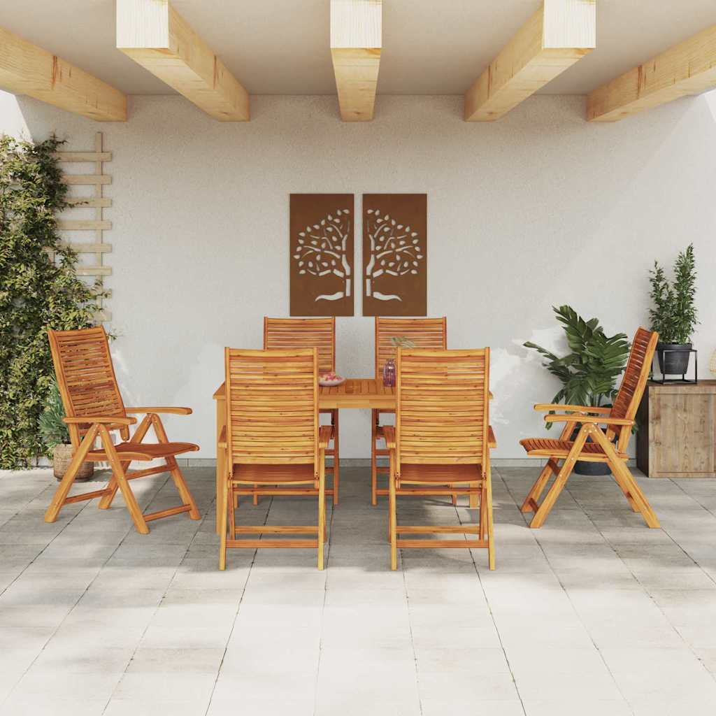 vidaXL Tuin Eettafel Set 5 pcs Bruin Massief Acacia Hout