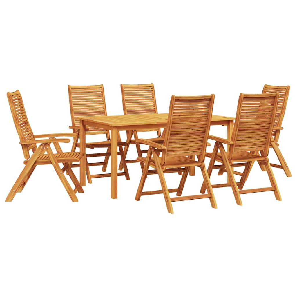 vidaXL Tuin Eettafel Set 5 pcs Bruin Massief Acacia Hout