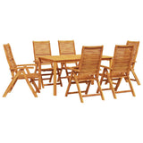 vidaXL Tuin Eettafel Set 5 pcs Bruin Massief Acacia Hout