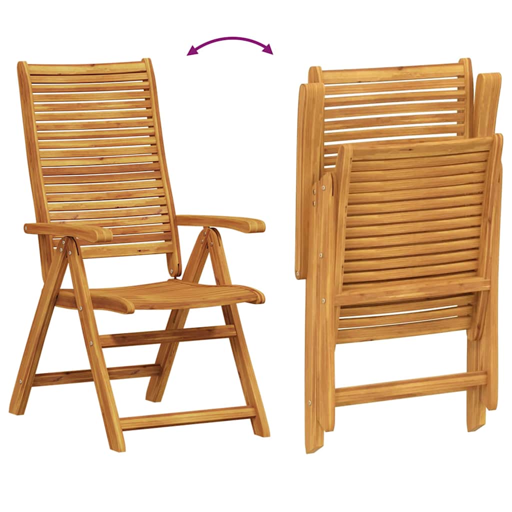vidaXL Tuin Eettafel Set 5 pcs Bruin Massief Acacia Hout