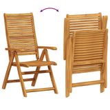 vidaXL Tuin Eettafel Set 5 pcs Bruin Massief Acacia Hout