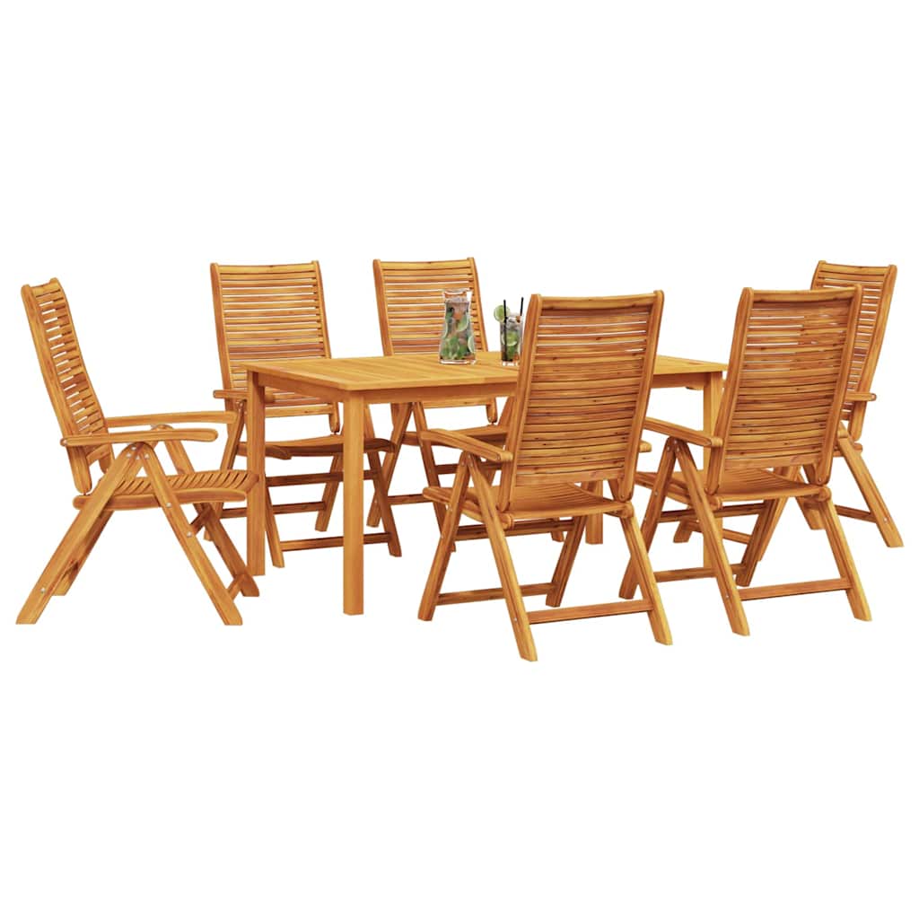 vidaXL Tuin Eettafel Set 5 pcs Bruin Massief Acacia Hout